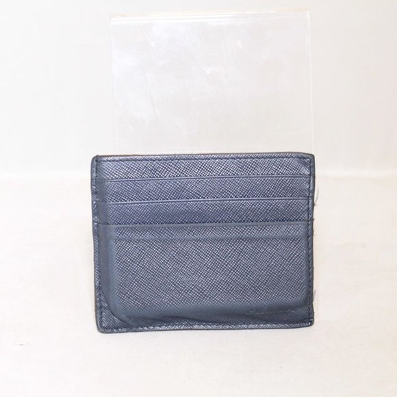 PRADA Navy Blue Leather Card Holder #21994 - Picture 1 of 6